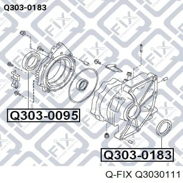 Сальник півосі переднього моста Q-fix Q3030111 ціна, від 5.96 USD
