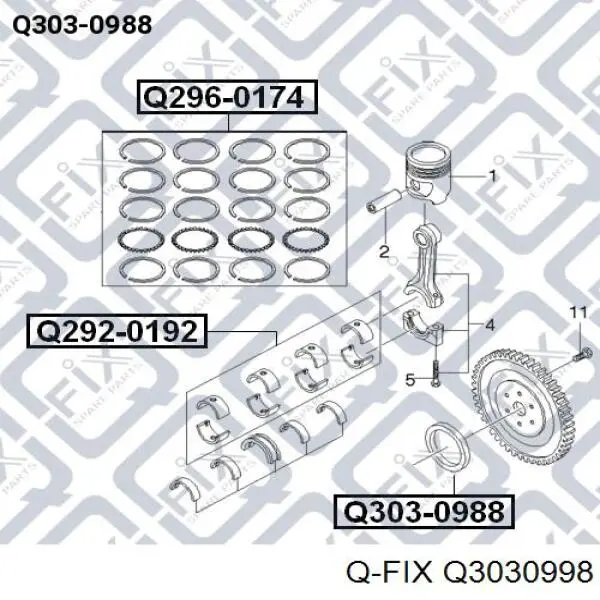 Q3030998 Q-fix Сальник колінчастого валу
