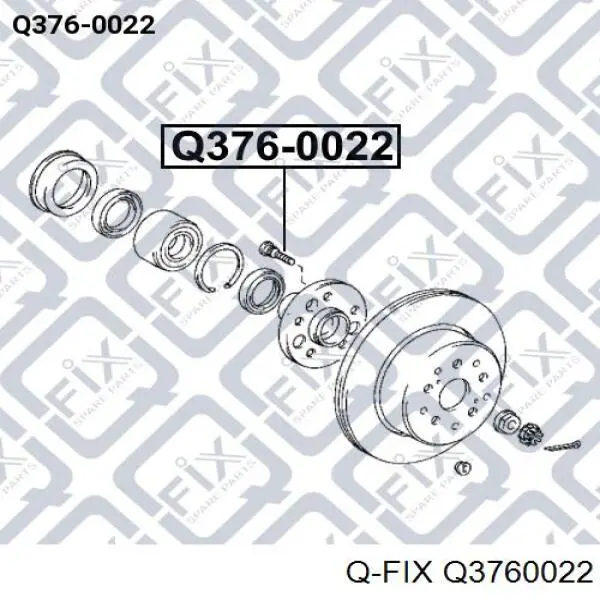 Шпилька колісна, передня Q3760022 Q-fix