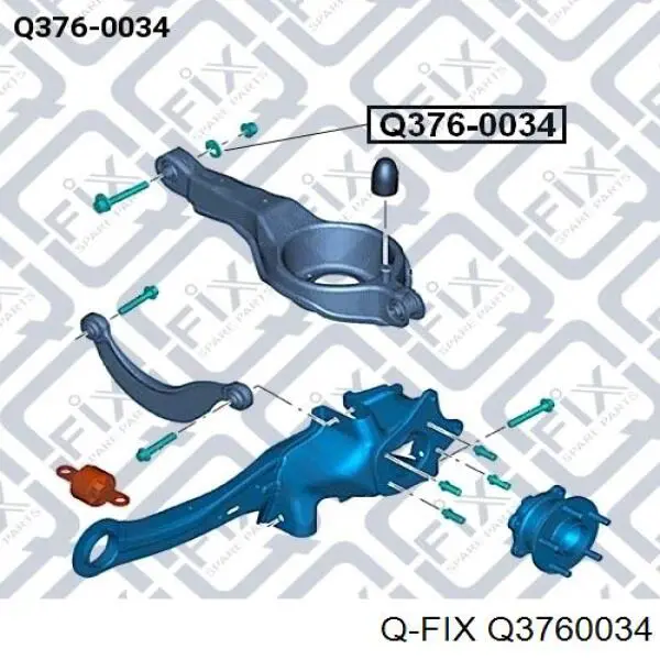 Шайба болта кріплення заднього нижнього важеля, внутрішня Q3760034 Q-fix