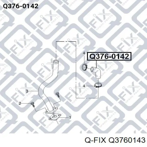 Q3760143 Q-fix патрубок повітряний, вихід повітряного фільтра