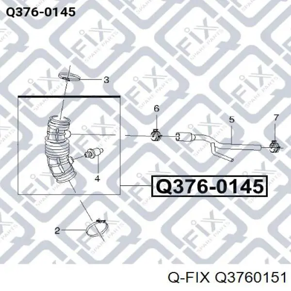 Патрубок повітряний, вихід повітряного фільтра Q3760151 Q-fix