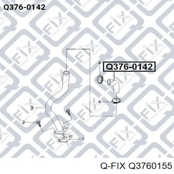 Патрубок вентиляції картера Q3760155 Q-fix