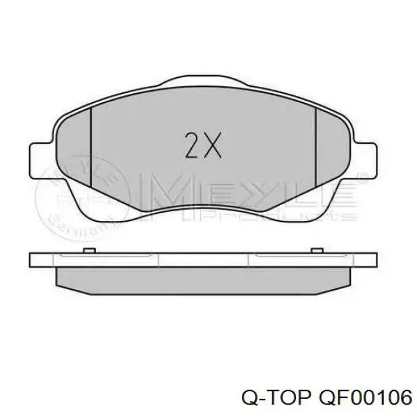 Купити QF00106 Q-top Колодки гальмівні передні, дискові