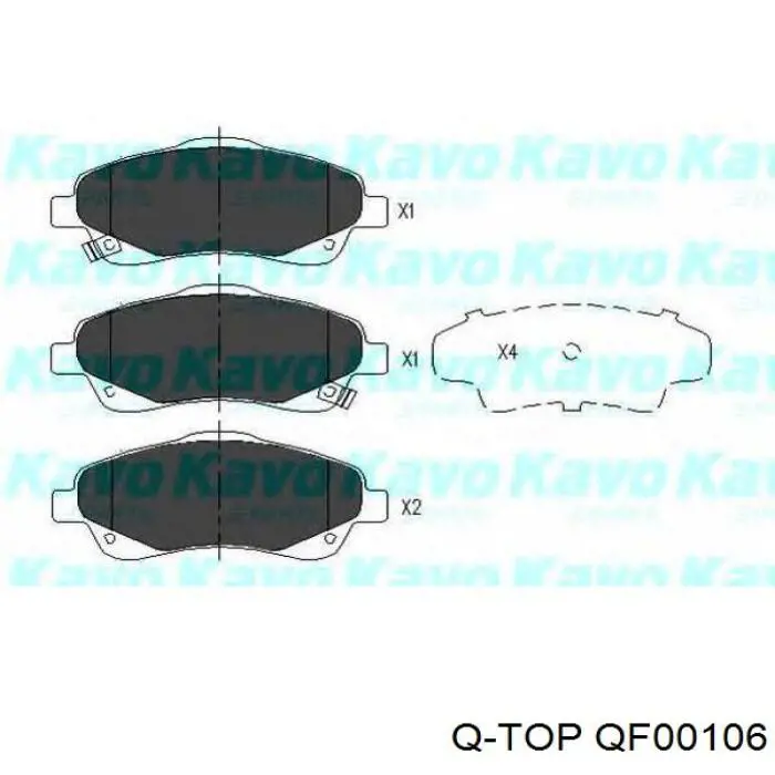 QF00106 Q-top Передні гальмівні колодки