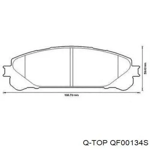 Передні тормозні колодки QF00134S Q-top