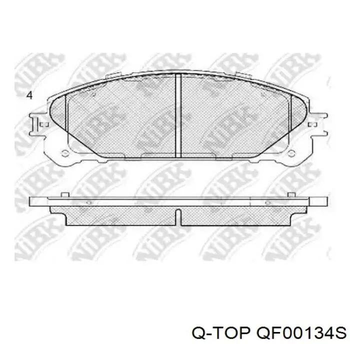 Колодки гальмівні передні, дискові QF00134S Q-top