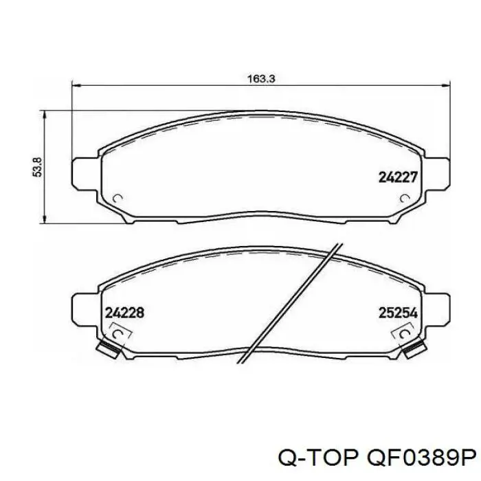 QF0389P Q-top Передні гальмівні колодки