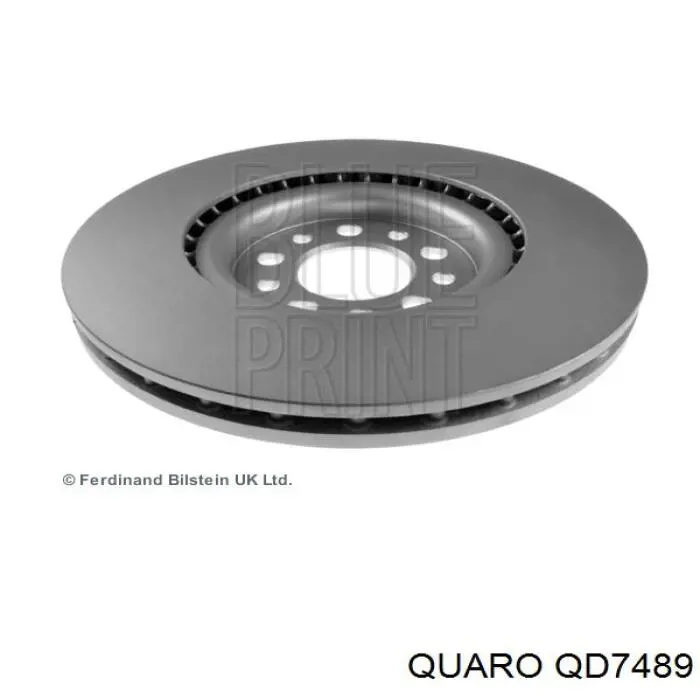 Диск гальмівний передній Quaro QD7489