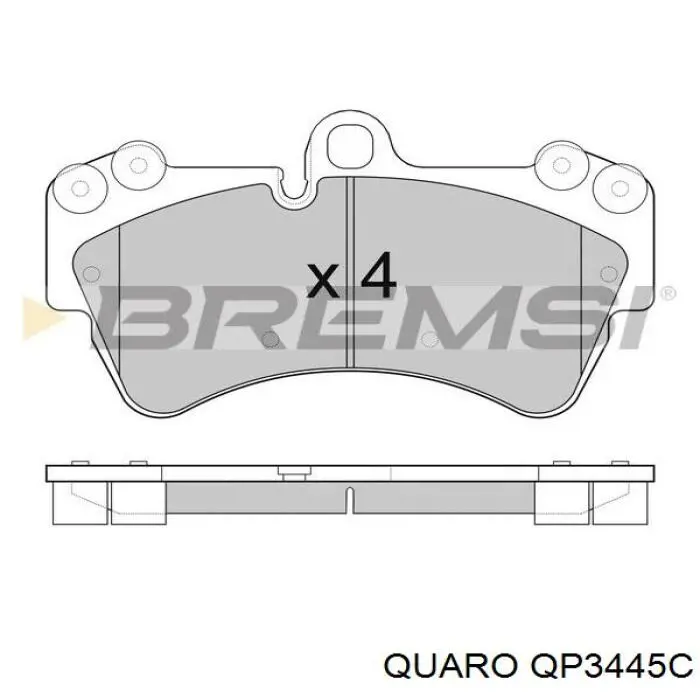 Передні тормозні колодки QP3445C Quaro