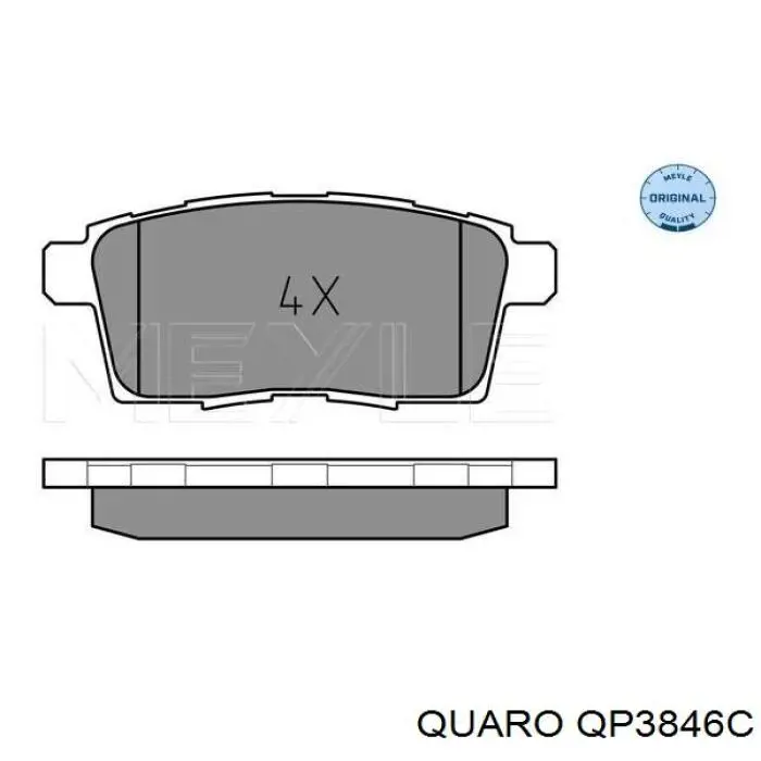 Купити QP3846C Quaro Колодки гальмівні передні, дискові