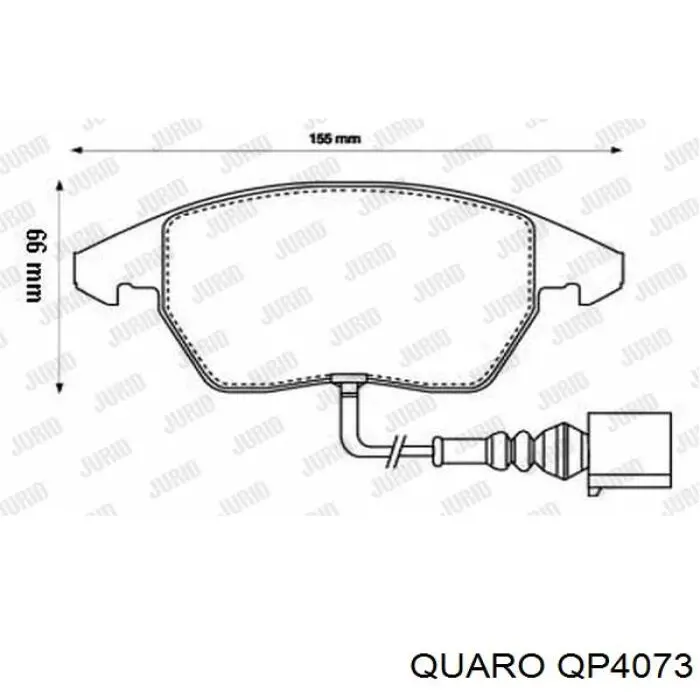 Колодки гальмівні передні, дискові QP4073 Quaro