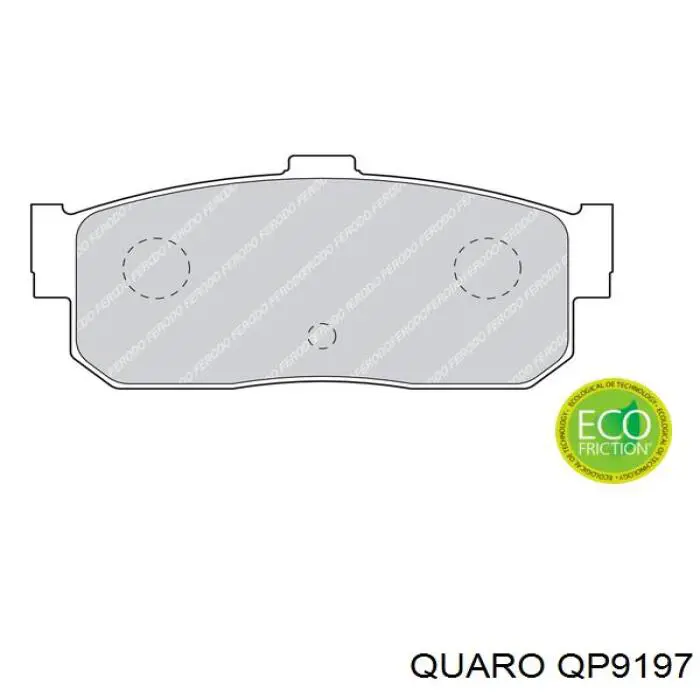 Задні гальмівні колодки Quaro QP9197 ціна, від 18.93 USD