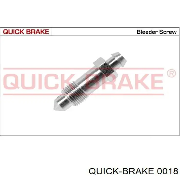 0018 Quick Brake Штуцер прокачування супорту гальмівного, переднього