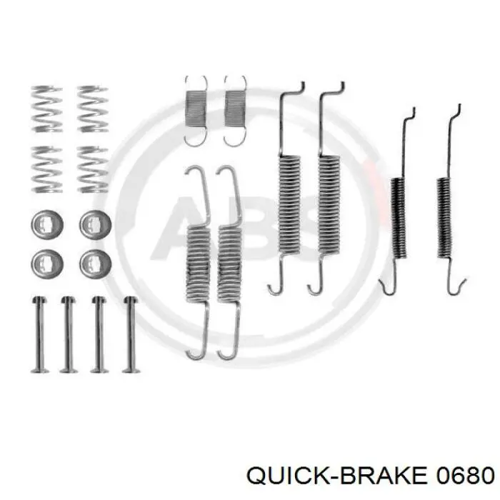 Монтажний комплект задніх барабанних колодок 0680 Quick Brake