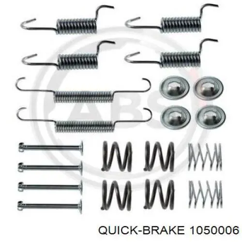 Монтажний комплект задніх барабанних колодок Quick Brake 1050006 ціна, від 5.84 USD