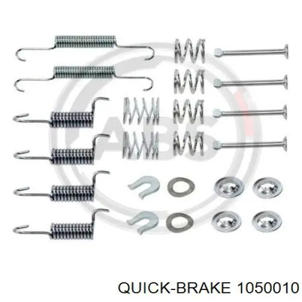 Монтажний комплект задніх барабанних колодок Quick Brake 1050010 ціна, від 6.86 USD
