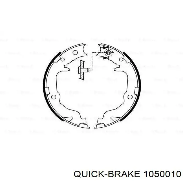 Купити 1050010 Quick Brake Монтажний комплект задніх барабанних колодок