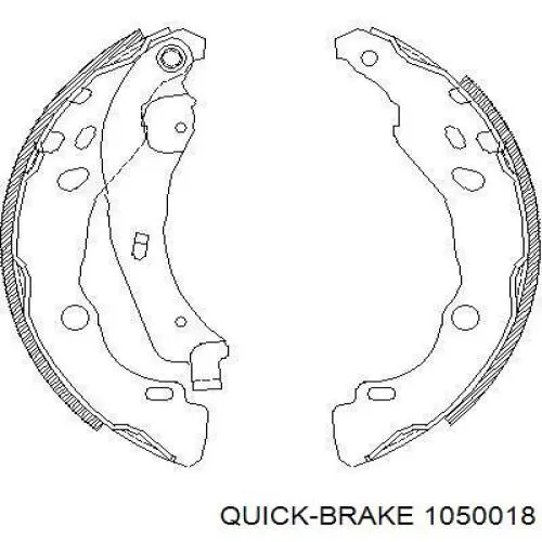 Монтажний комплект задніх барабанних колодок 1050018 Quick Brake