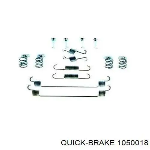 Монтажний комплект задніх барабанних колодок Quick Brake 1050018 ціна, від 8.34 USD