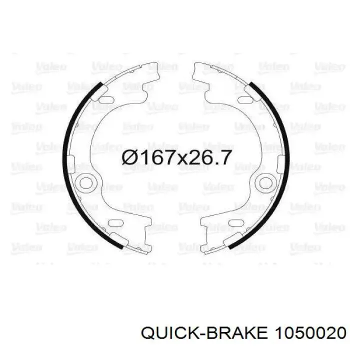 Ремкомплект задніх гальм Quick Brake 1050020 ціна, від 6.44 USD