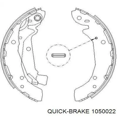 Монтажний комплект задніх барабанних колодок Quick Brake 1050022 ціна, від 13.33 USD