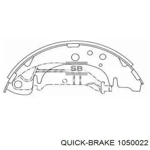 1050022 Quick Brake монтажний комплект задніх барабанних колодок