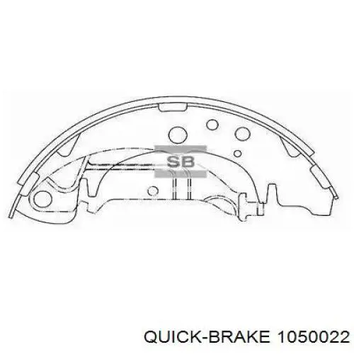 Монтажний комплект задніх барабанних колодок 1050022 Quick Brake