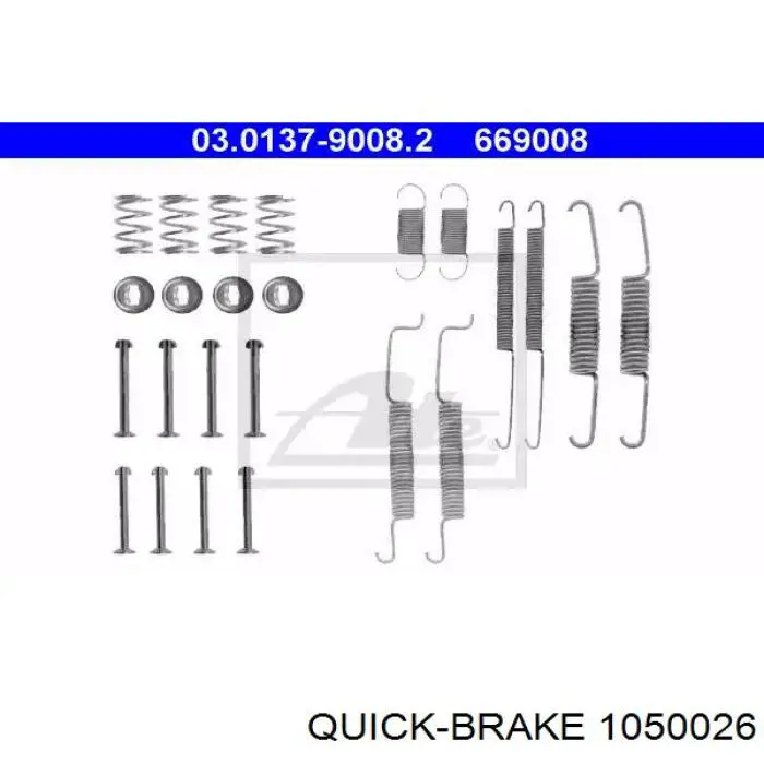 Купити 1050026 Quick Brake Монтажний комплект задніх барабанних колодок