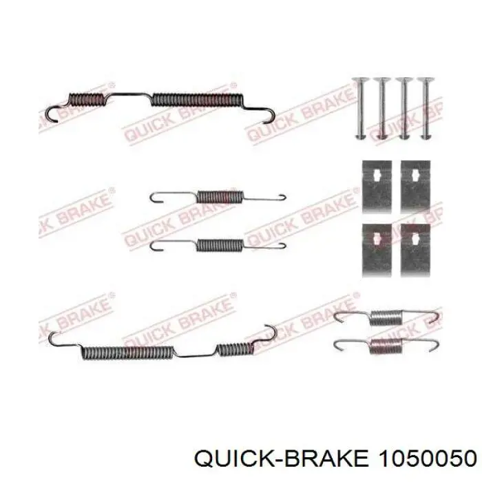 Монтажний комплект задніх барабанних колодок Quick Brake 1050050 ціна, від 8.75 USD