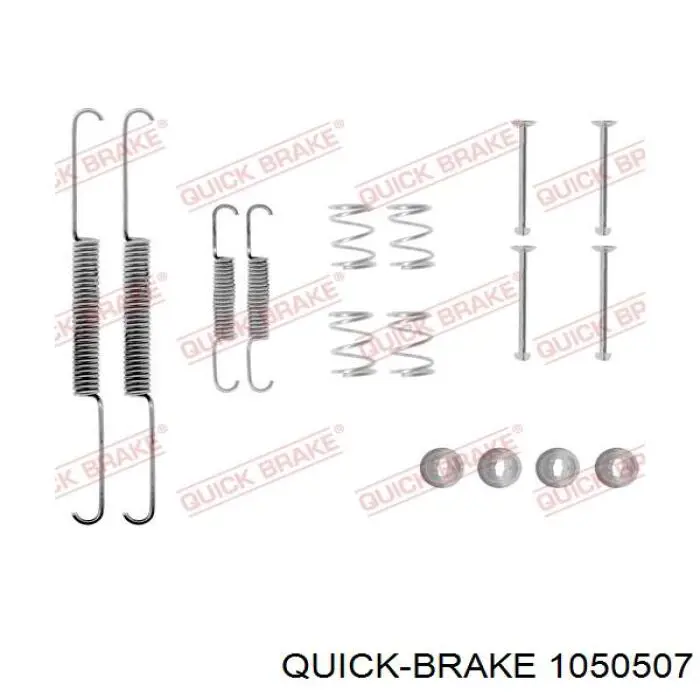 Купити 1050507 Quick Brake Монтажний комплект задніх барабанних колодок