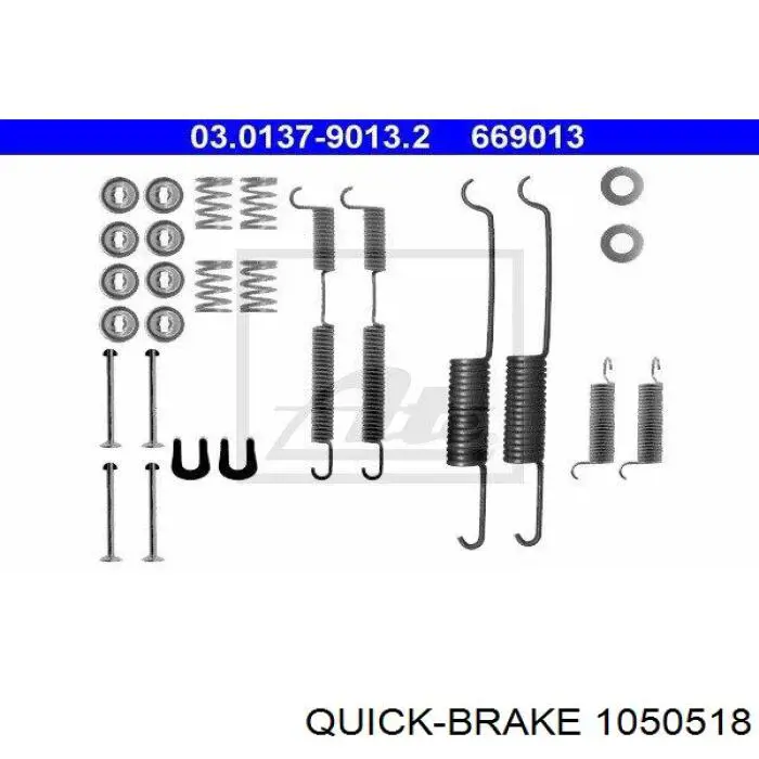 1050518 Quick Brake ремкомплект гальмівних колодок