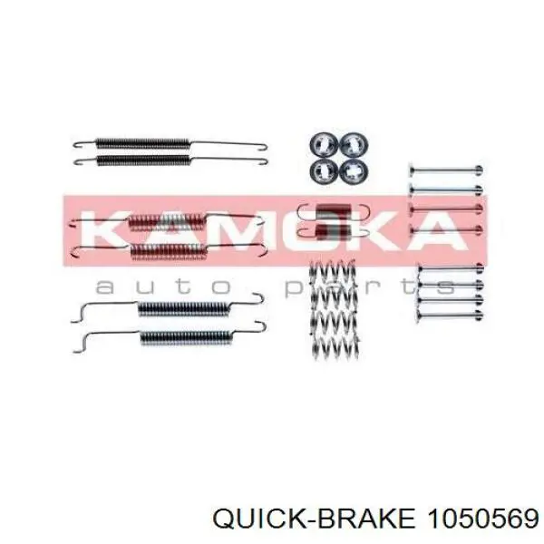 Монтажний комплект задніх барабанних колодок Quick Brake 1050569 ціна, від 5.15 USD