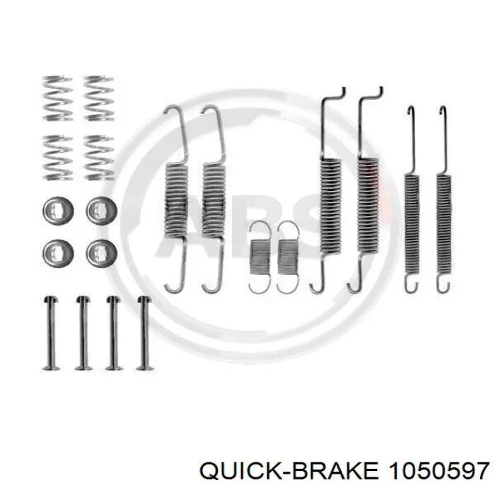 1050597 Quick Brake монтажний комплект задніх барабанних колодок