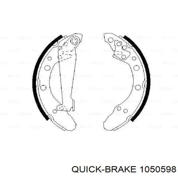 Монтажний комплект задніх барабанних колодок Quick Brake 1050598 ціна, від 9.12 USD