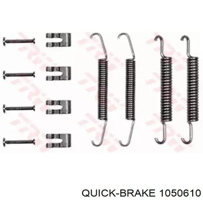 Монтажний комплект задніх барабанних колодок Quick Brake 1050610 ціна, від 5.24 USD