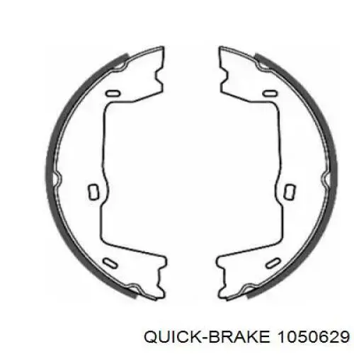 Монтажний комплект задніх барабанних колодок 1050629 Quick Brake