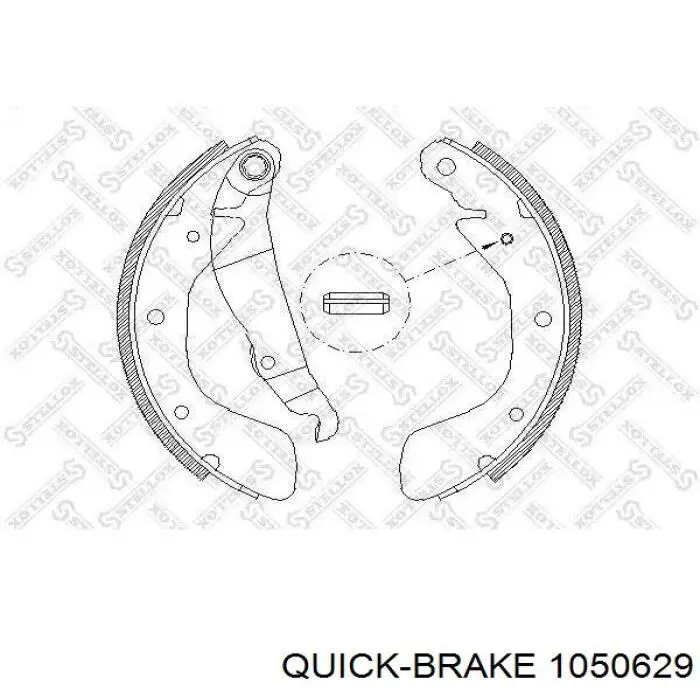 Купити 1050629 Quick Brake Монтажний комплект задніх барабанних колодок