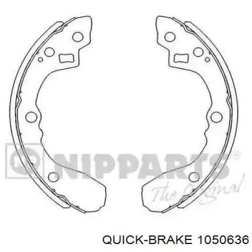 Ремкомплект гальмівних колодок 1050636 Quick Brake