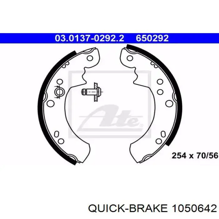Ремкомплект задніх гальм Quick Brake 1050642
