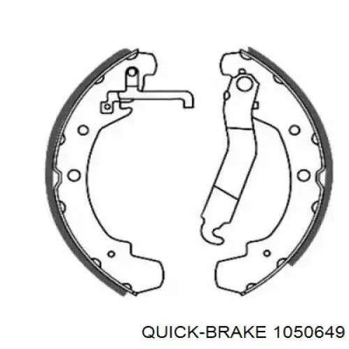 1050649 Quick Brake монтажний комплект задніх барабанних колодок