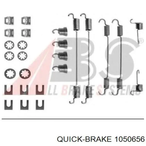 1050656 Quick Brake Монтажний комплект задніх барабанних колодок