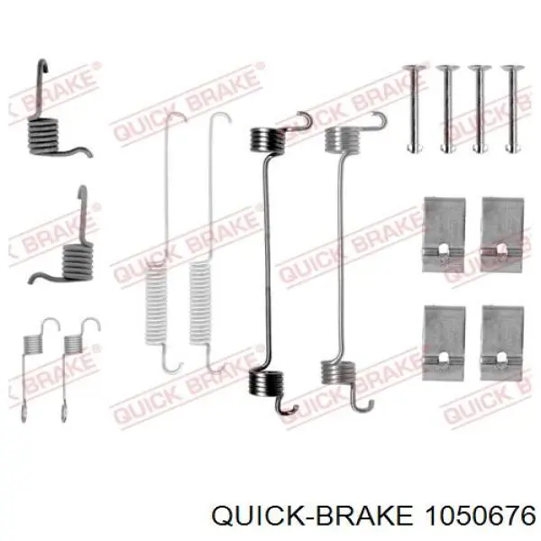 Монтажний комплект задніх барабанних колодок Quick Brake 1050676 ціна, від 13.06 USD