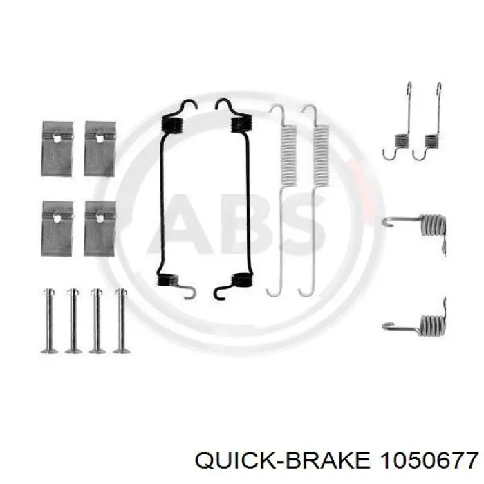 1050677 Quick Brake Монтажний комплект задніх барабанних колодок