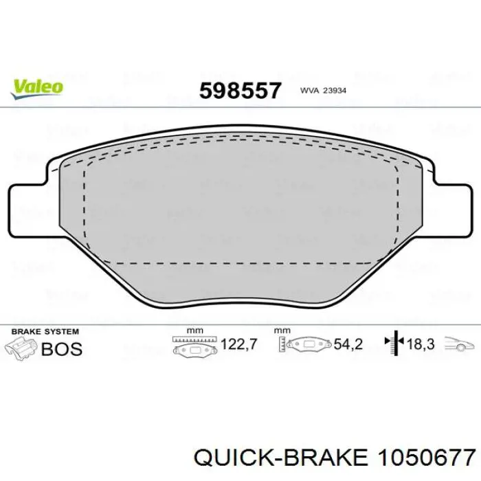 Монтажний комплект задніх барабанних колодок Quick Brake 1050677 ціна, від 15.15 USD