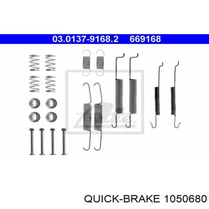 1050680 Quick Brake монтажний комплект задніх барабанних колодок