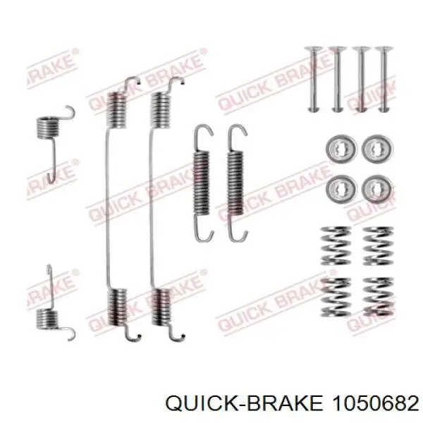 Монтажний комплект задніх барабанних колодок Quick Brake 1050682 ціна, від 5.99 USD