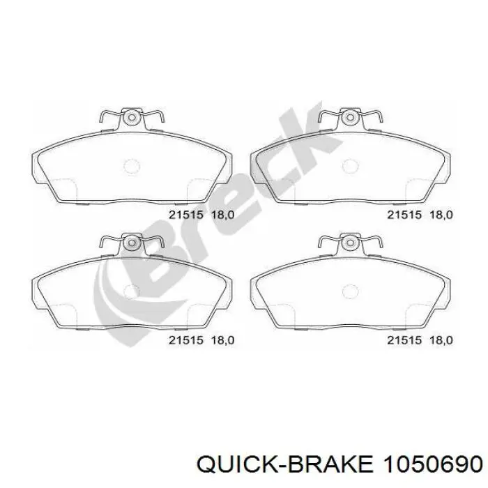 Монтажний комплект задніх барабанних колодок Quick Brake 1050690 ціна, від 9.48 USD