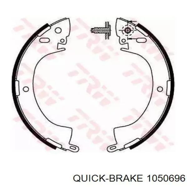 Монтажний комплект задніх барабанних колодок Quick Brake 1050696 ціна, від 15.49 USD