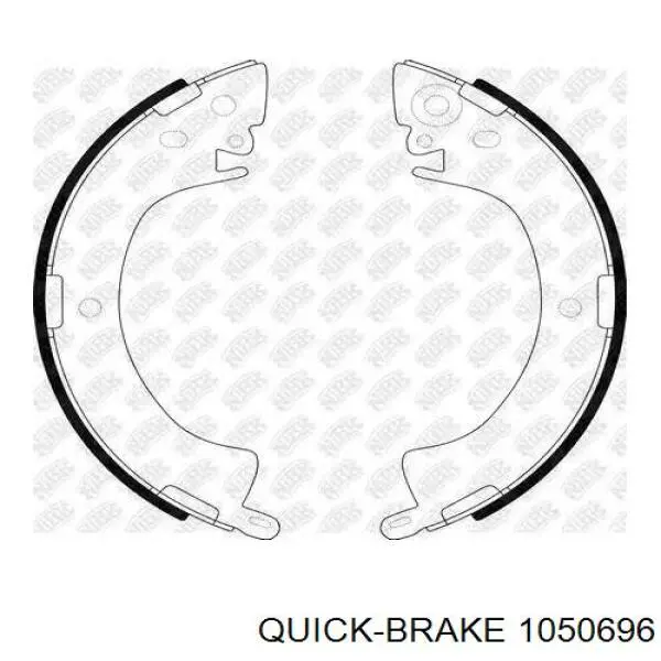 1050696 Quick Brake Монтажний комплект задніх барабанних колодок